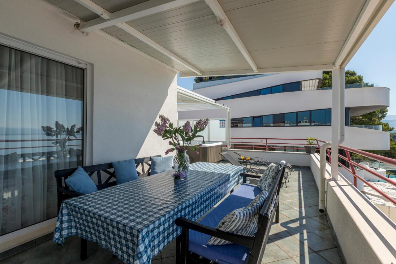 Seaside Penthouse With Hot Tub Sky Living Apartment Split Luaran gambar